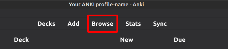 Anki Browse DHP deck